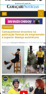 Captura da reportagem sobre empreendedorismo e superação por meio da patinação